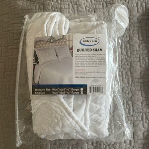 2 king size pillow quilted shams